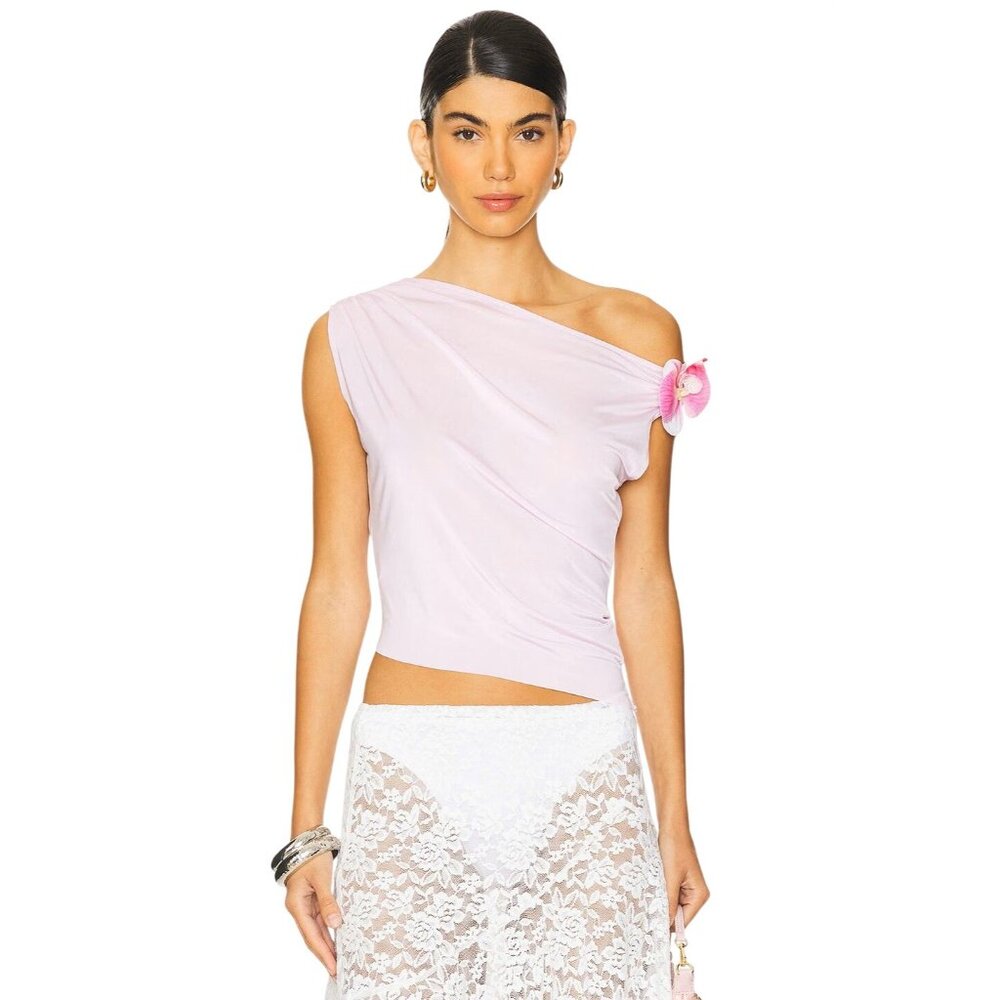 Jaded London Dare To Drape Top in Pink Flower 12 New Womens Blouse